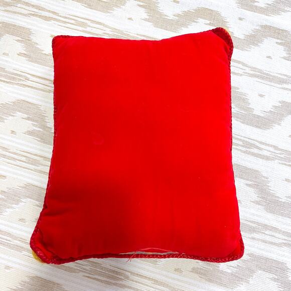 Vintage 11in Needlepoint Nutcracker Christmas Tree Holiday Accent Pillow - Picture 4 of 7